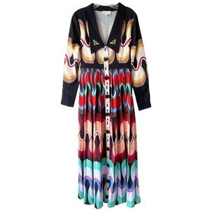 L’ATISTE by AMY  geometric maxi dress size medium